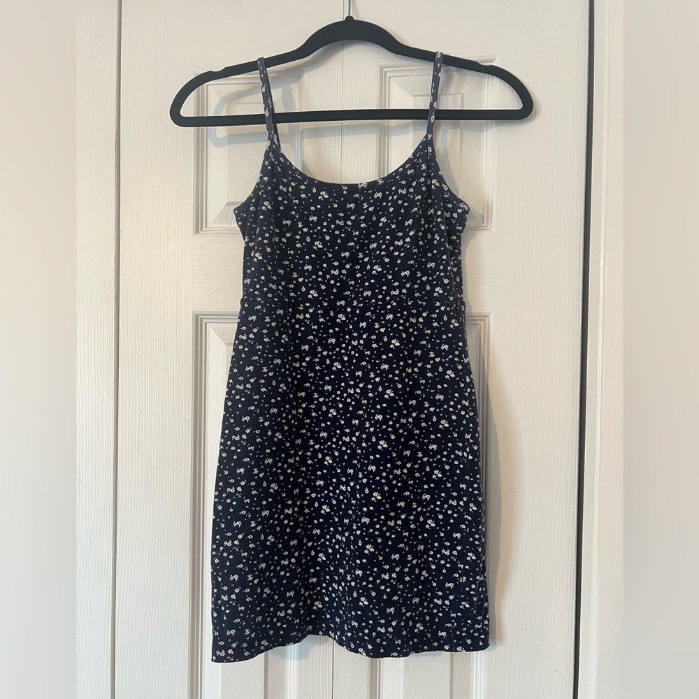 Black Floral Spaghetti Strap Dress